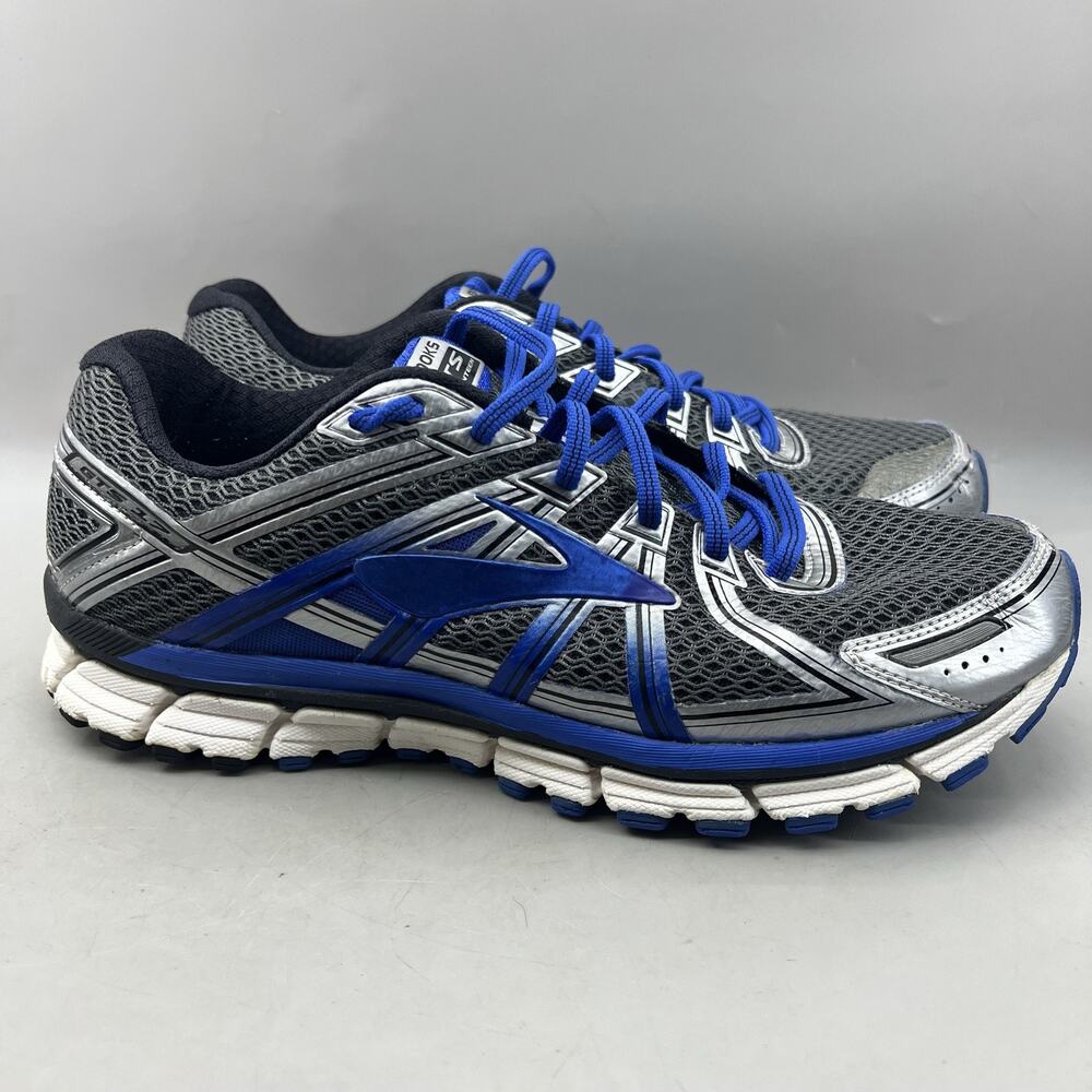 Brooks Adrenaline GTS 17 Running Shoes Men Size 12 D Gray Blue Comfort Sneakers